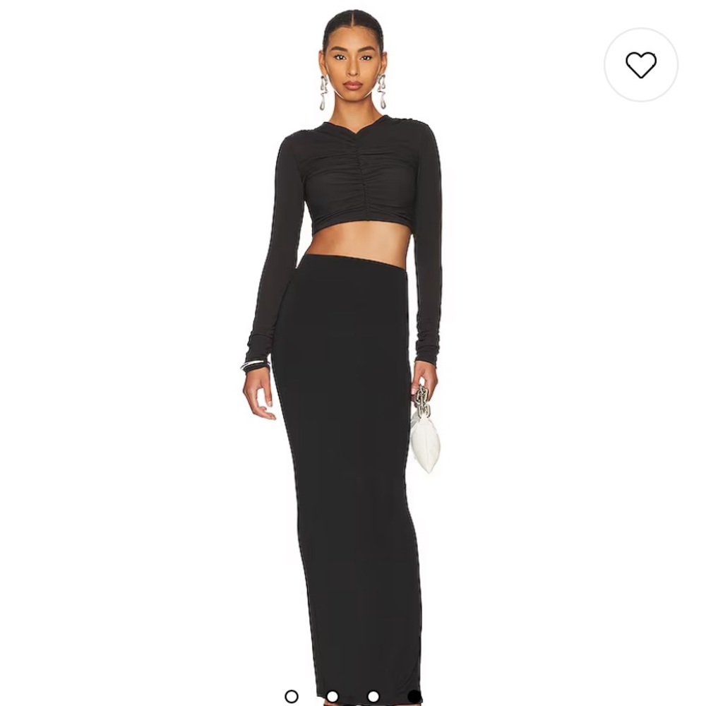 L’ACADEMIE Black Mae Crop Top size medium